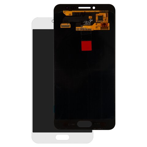 Pantalla LCD puede usarse con Samsung C5000 Galaxy C5, blanco, Original PRC , original glass