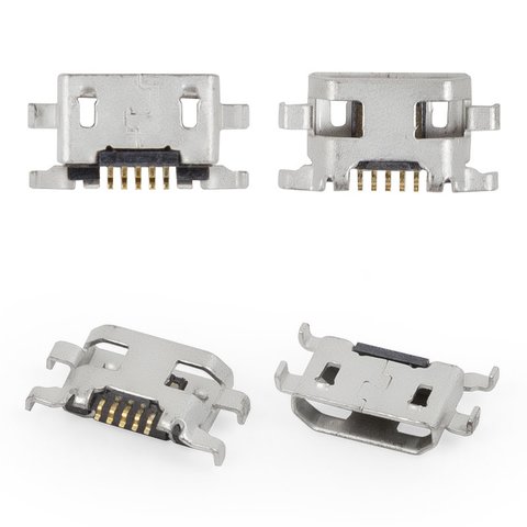 Conector de carga puede usarse con Alcatel One Touch 4015 POP C1 Dual Sim, 5 pin, micro USB tipo B