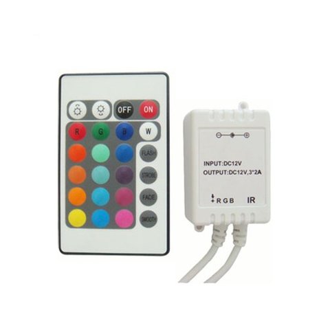 Regulador LED con control remoto IR HTL 43 RGB, 5050, 3528, 72 W 