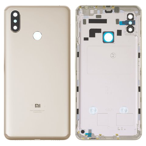 Panel trasero de carcasa puede usarse con Xiaomi Mi Max 3, dorada, M1804E4A