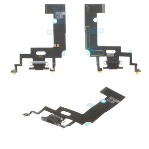 Cable flex puede usarse con iPhone XR, del conector de carga, negro, con micrófono, Original PRC 