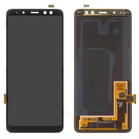 Pantalla LCD puede usarse con Samsung A530 Galaxy A8 2018 , negro, sin marco, Original, empaque industrial, #GH97 21406A GH97 21529A