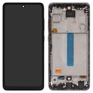 Pantalla LCD puede usarse con Samsung A525 Galaxy A52, A526 Galaxy A52 5G, negro, Best copy, con marco, Copy, TFT 