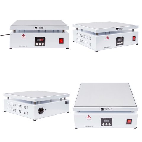 Plataforma de precalentamiento Kingmax HOTB 30, para reparar placas base, 30*30cm, 40 400°С, 1500W