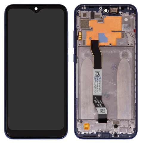 Pantalla LCD puede usarse con Xiaomi Redmi Note 8T, azul, sin logotipo, con marco, Copy, con borde ancho, M1908C3XG
