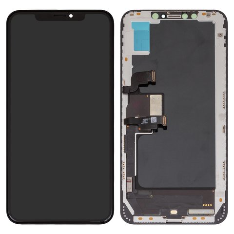 Дисплей  iPhone XS Max, чорний, із сенсорним екраном, з рамкою, Original PRC 