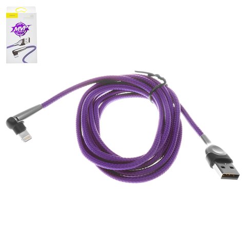 Кабель для зарядки Baseus MVP Elbow, USB тип A, Lightning, 200 см, 1,5 А, синій, #CALMVP E03