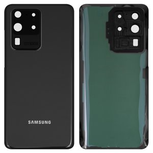Задняя панель корпуса для Samsung G988 Galaxy S20 Ultra, серая, со стеклом камеры, cosmic grey