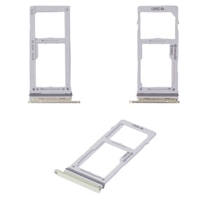 Держатель SIM карты для Samsung G973 Galaxy S10, G975 Galaxy S10 Plus, желтый, c держателем MMC, dual SIM