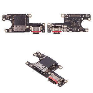 Шлейф для Vivo V23 5G, коннектора зарядки, с микрофоном, c SIM коннектором, Сopy, плата зарядки