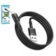 USB кабель Hoco X83, USB тип-A, micro-USB тип-B, 100 см, 2,4 А, чорний, #6931474770882