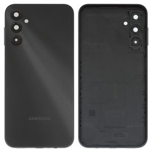Задня панель корпуса для Samsung A146 Galaxy A14 5G, чорна, із склом камери