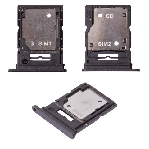 Держатель SIM карты для Xiaomi Redmi Note 13 4G, черный, midnight black