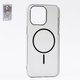 Чехол Fully-PC MagSafe для iPhone 15 Pro Max, черный, прозрачный, магнитный, пластик