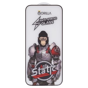 Захисне скло для Apple iPhone 16 Pro Max, сумісне з чохлом, Full Glue, Anti Static, без упаковки , чорний, gorilla