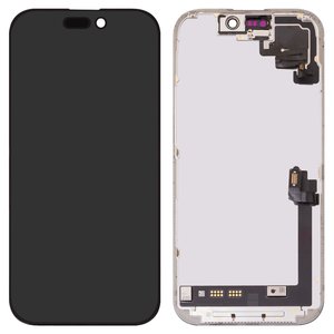 Дисплей для iPhone 17, чорний, без рамки, Оригінал переклеєне скло 