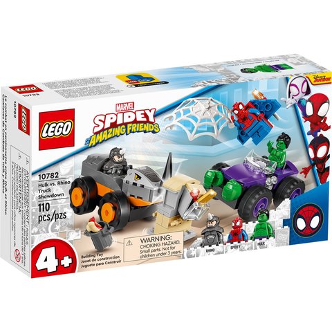 Конструктор LEGO Spidey Схватка Халка и Носорога на грузовиках 10782 